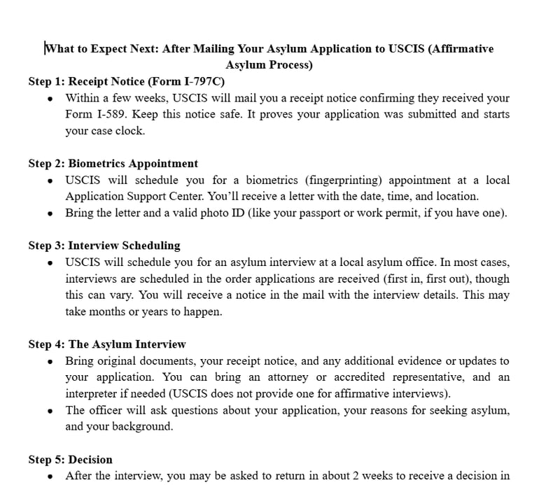 USCIS what to expect
